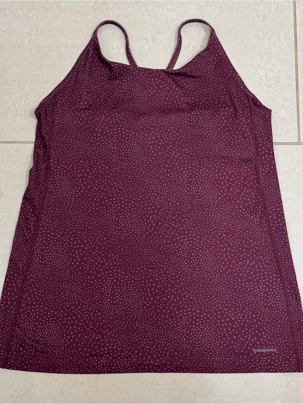 Patagonia Women's Maroon Print Athletic Tank Top